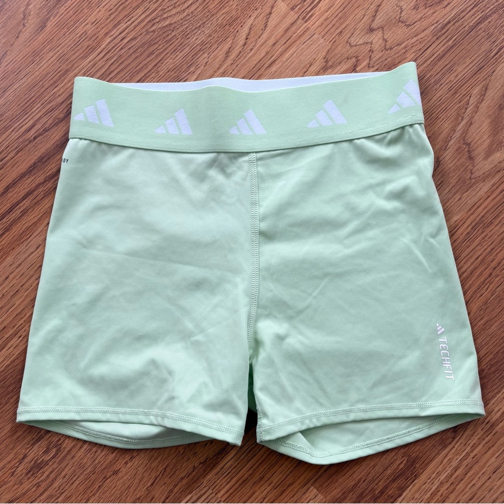 Adidas Women's Light Green Athletic Shorts